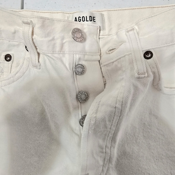 Agolde Parker Long Short Panna Cotta White Women's 24 Festival Summer - Picture 10 of 11